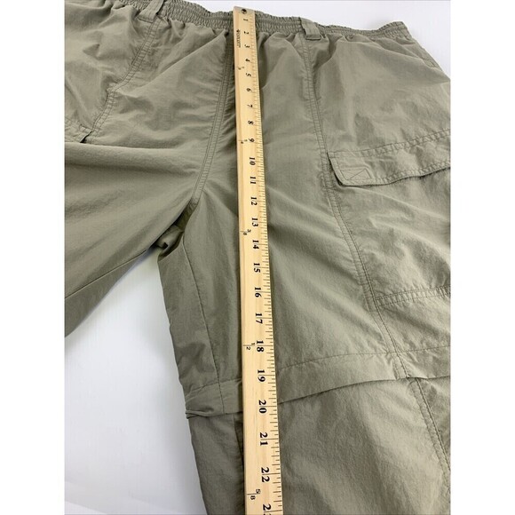 Columbia PFG Omni Shade Nylon Cargo Pants Drawstring Zip Off Leg Shorts Mens XXL - Picture 12 of 13